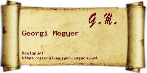 Georgi Megyer névjegykártya